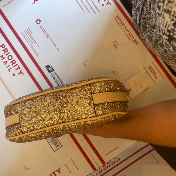 Cross Body Bag Cross Body Purse Gold Glitter NWT - Picture 11 of 16